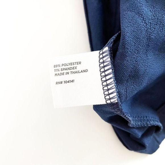 Lady Hagen Tranquil Texture Bomber Jacket Full Zip Navy Blue White S NWT - Picture 7 of 7